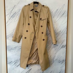 Classic Tan Double-Breasted Trench Coat by JAEGER